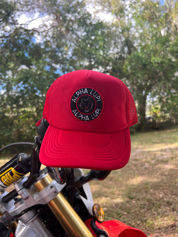 “Alpha Lupi” Trucker Hat (Red)