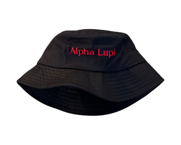 Black "Alpha Lupi" Bucket Hat